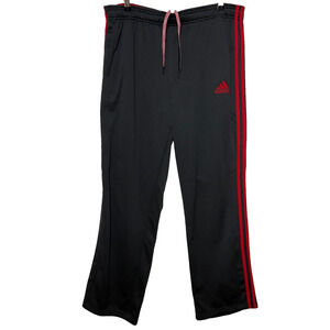 Adidas Sweatpants Mens XL Black Red Touchdown Pant Track Measures 38x32 NWT